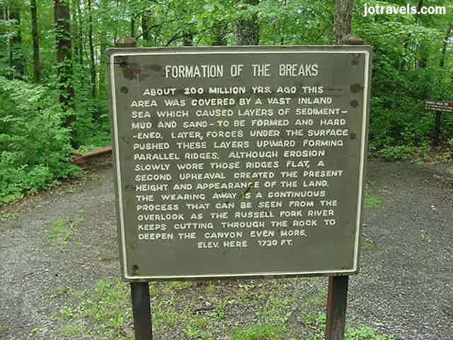 sign at Breaks Interstate Park.