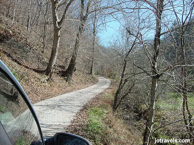 the road to Butcher Hollow Kentucky